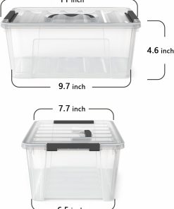 Alternative view of WYT Clear Storage Latch Bins. 6-Pack Storage Organizer Box with Handle and Lids. 5-Litre