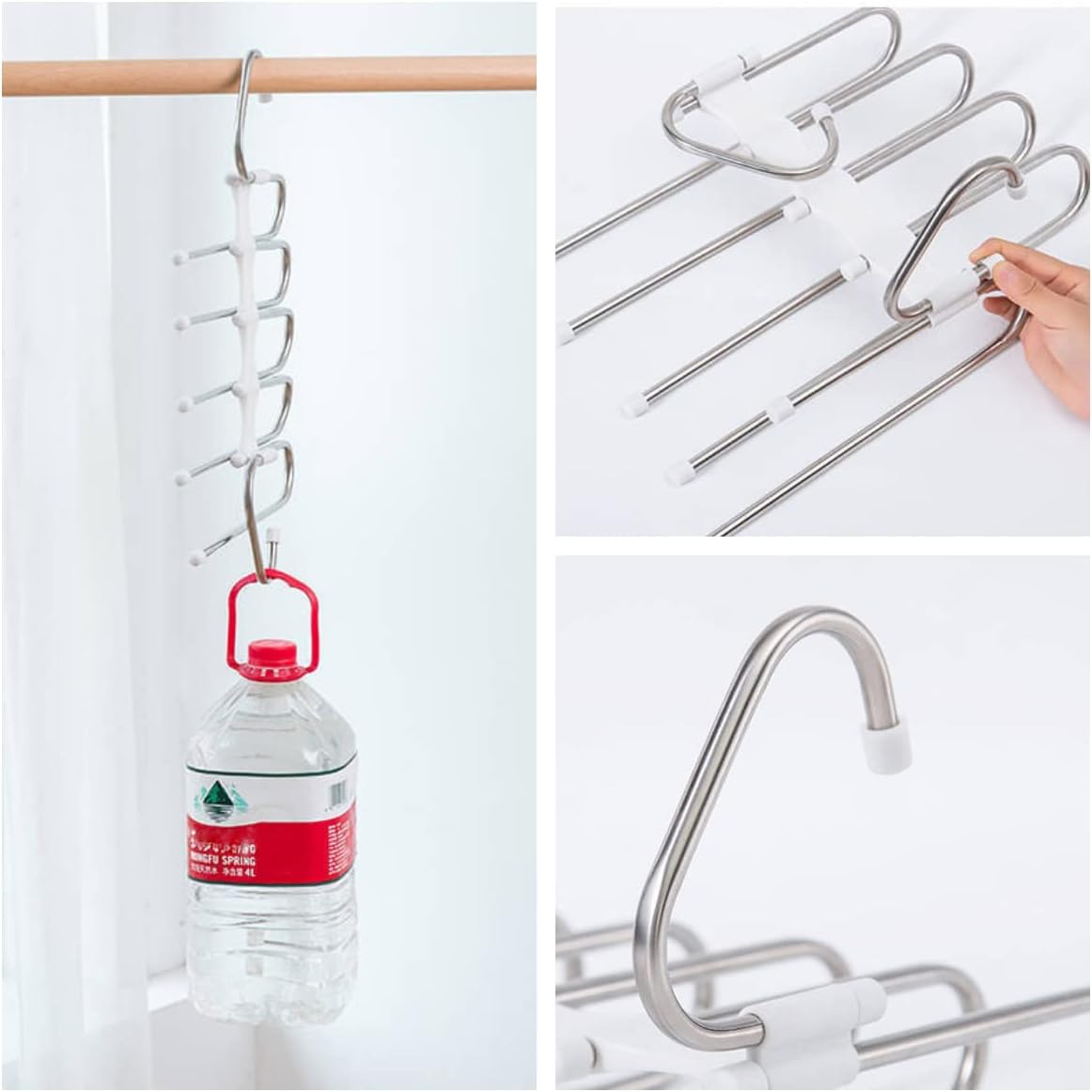 Kalimdor Pants Hangers 2 Pack Space Saving Metal Closet Organizer.Clothes Pants Hangers.Anti-Slip Design.Closet Organizers and Storage for Pants Jeans Skirts Scarf Legging - Image 7